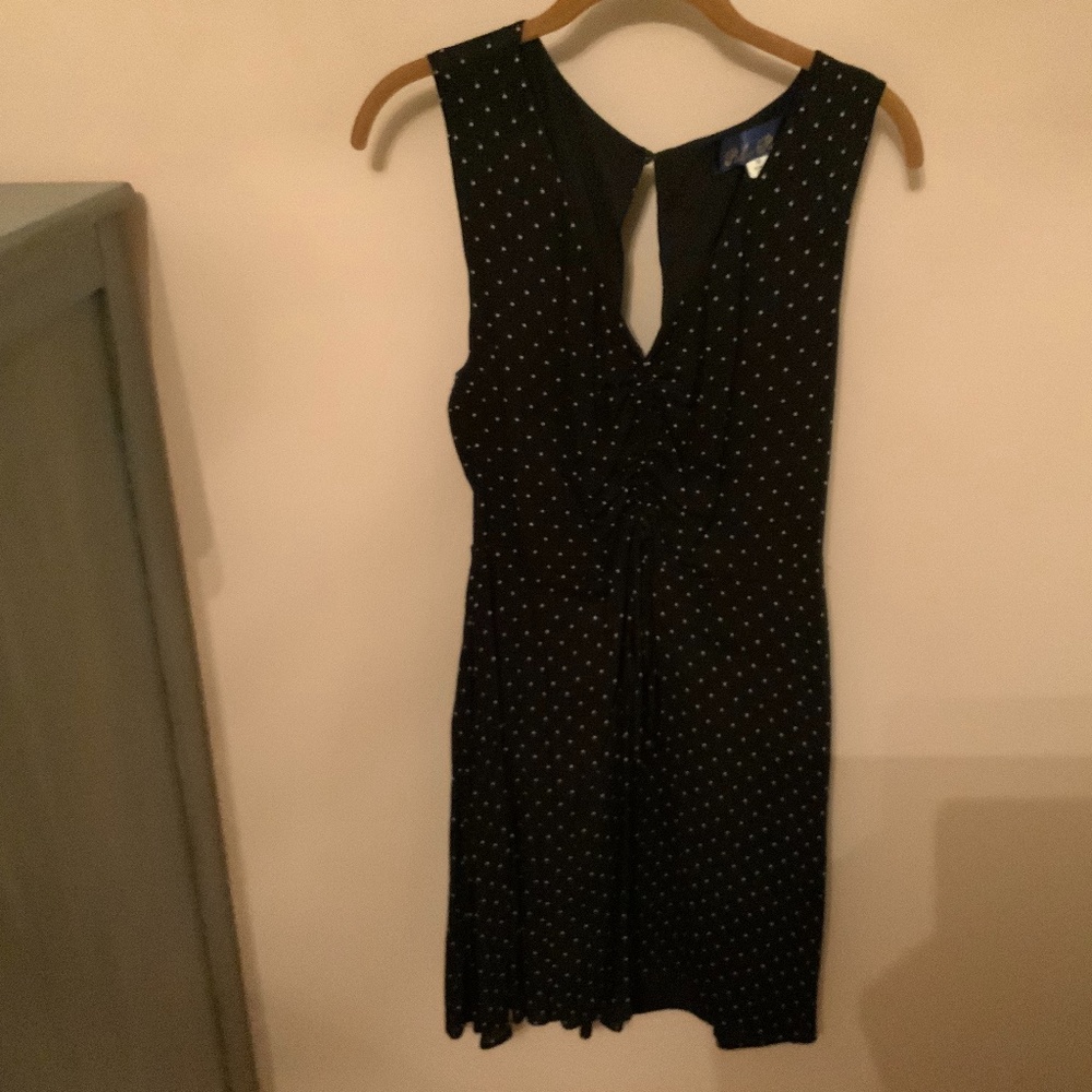 Blue Rain polka dot dress